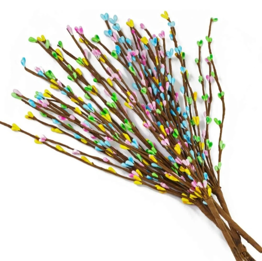 Pastel Color Floral Easter Pick Stem Spray for Crafts‎ Wreaths Spring Home Décor